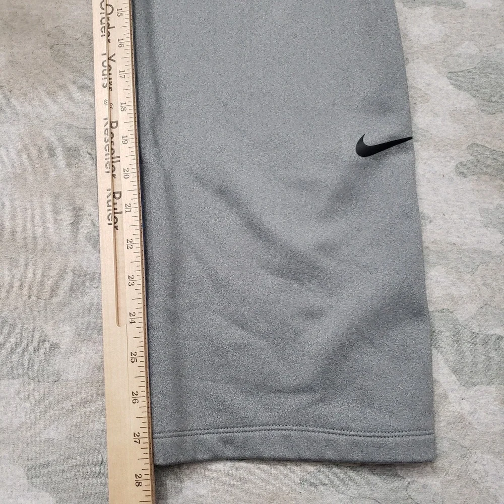Nike Pants Womens Medium Gray Thermal Training Fleece Pockets Drawstring